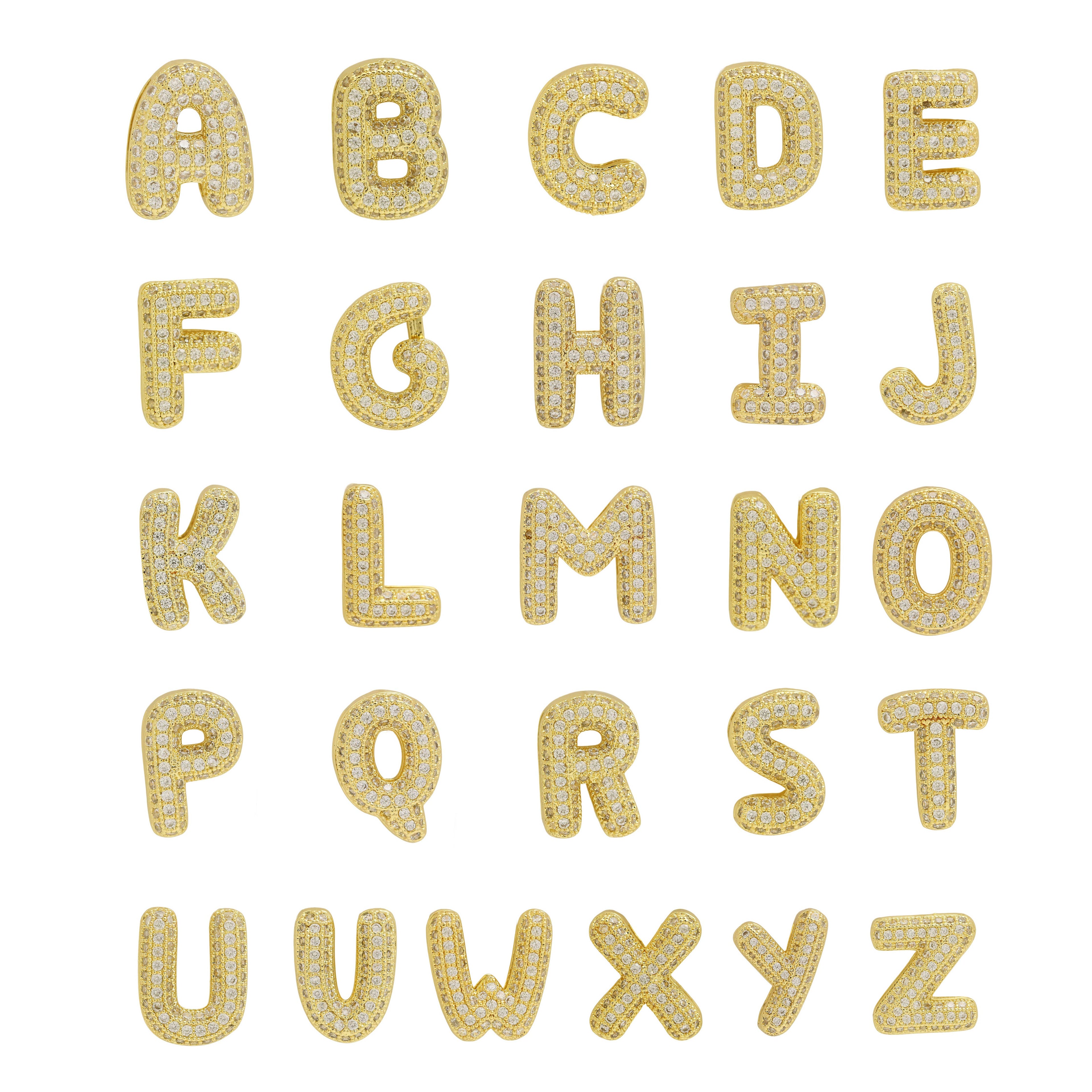 Bubble Initial Custom Word Name Watch Charm Bracelet