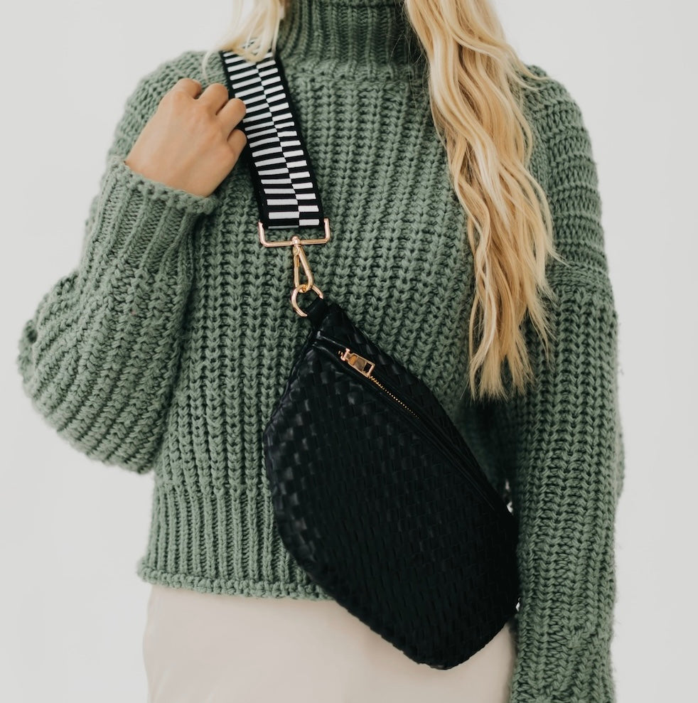 Westlyn Woven Bum Bag -  Black