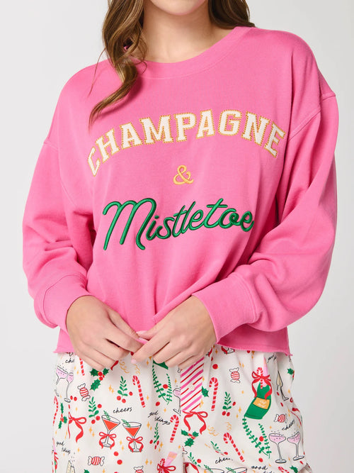 "Champagne & Mistletoe" Lounge Sweatshirt