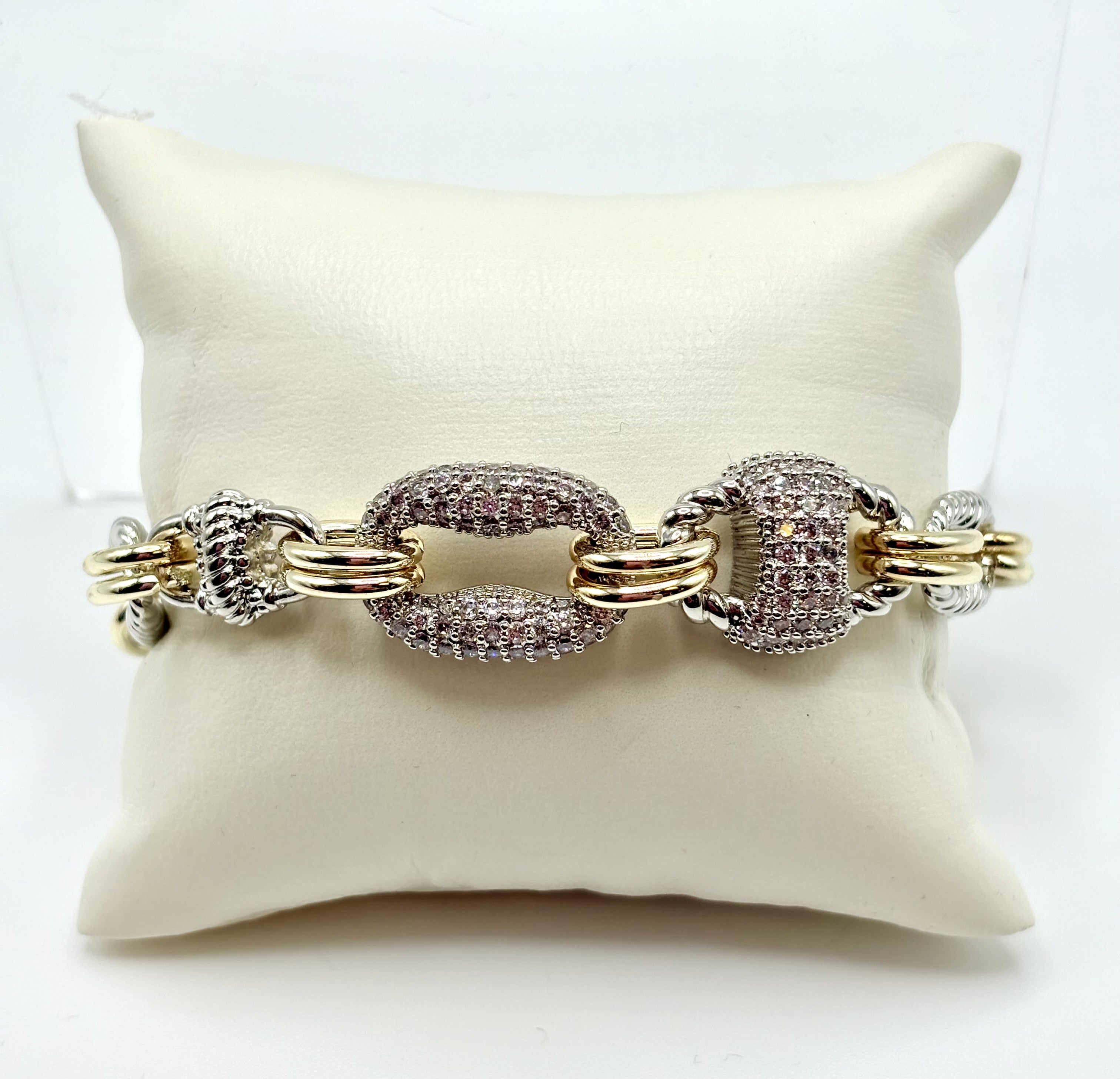 2 Tone Paperclip Bracelet