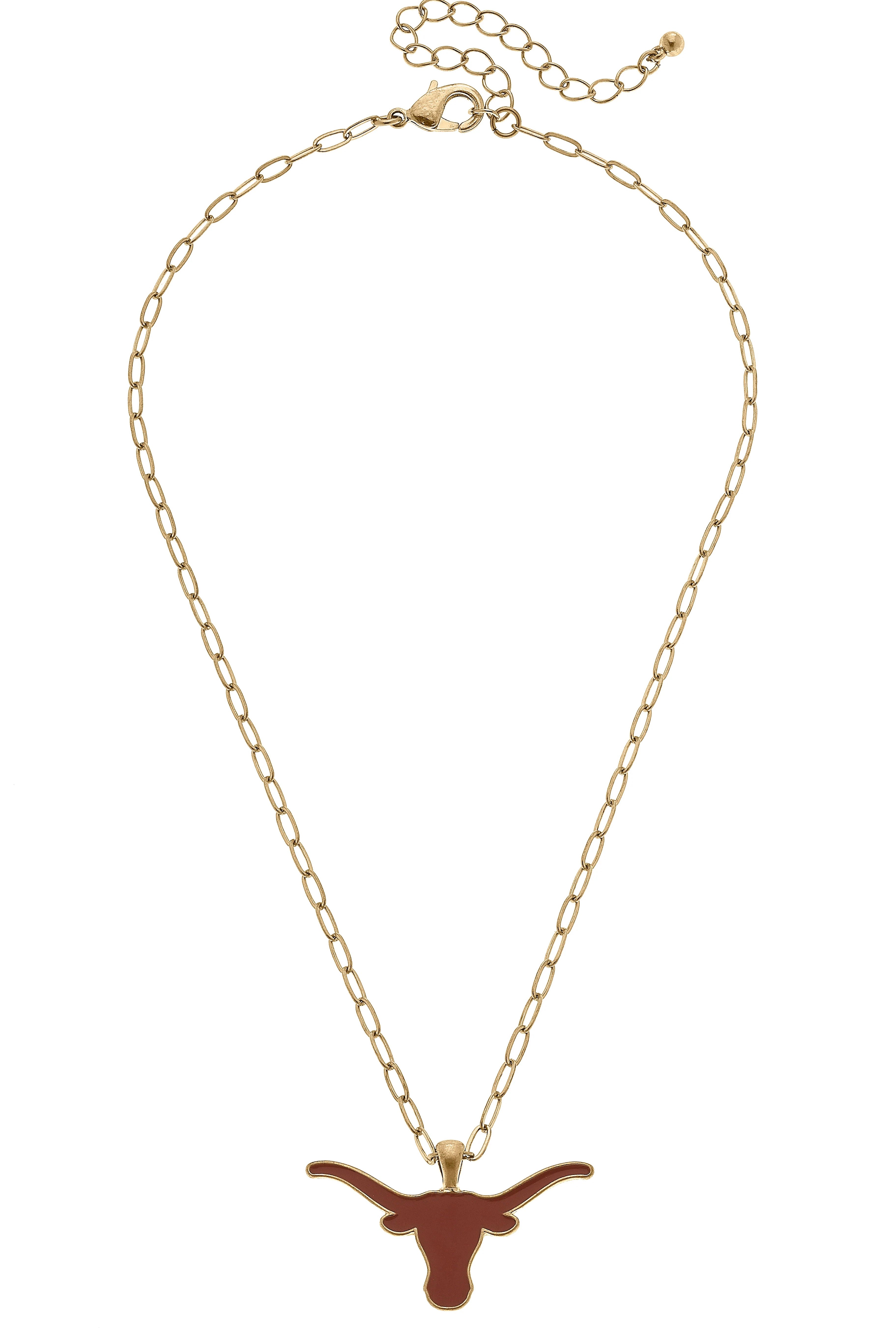 Canvas Link Longhorns Necklace